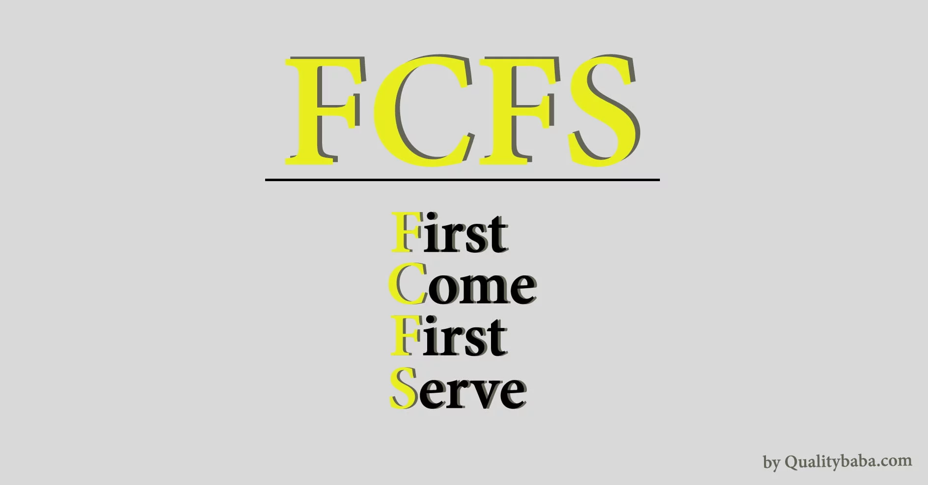 FCFS Scheduling Algo